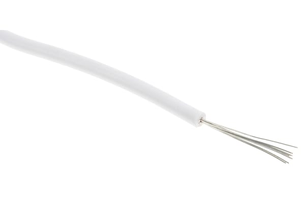 Product image for UL3266 Hook-up wire 22AWG White 100m