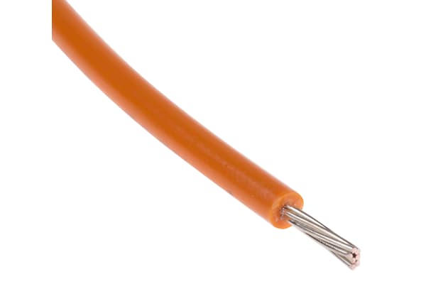 Product image for UL1430 HOOK-UP WIRE 22AWG ORANGE 100M