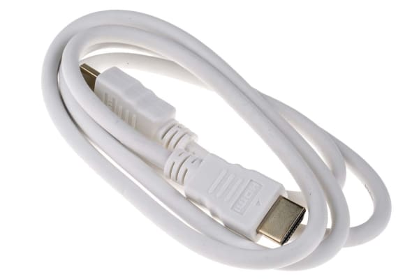 Product image for HDMI Cable,M/M,1.2M,Gold Plated,White