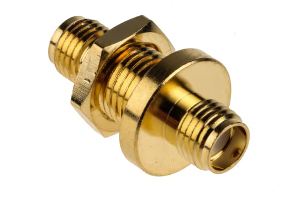 Product image for RF coax adapter SMA bulkhead jack - jack