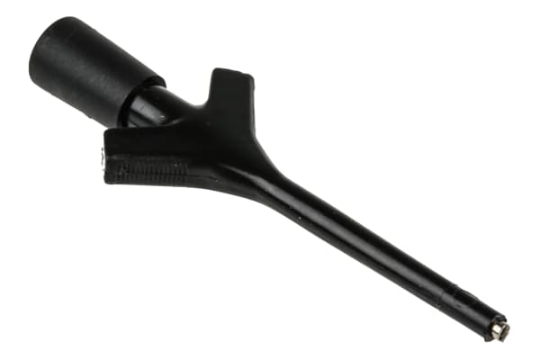 Product image for Hirschmann Test & Measurement Black Hook Clip, 2A Rating, 2mm Tip Size