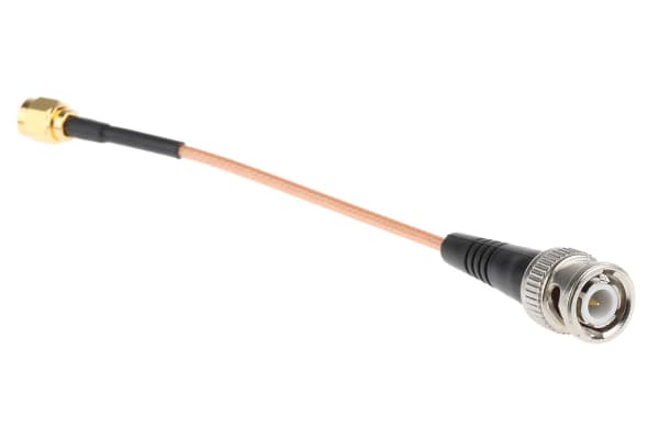 Product image for SMA PLUG - BNC PLUG LEAD RG-316 6"