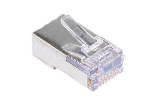 Product image for RJ45 SHIELDED ROUND SOLID CABLE PLUG