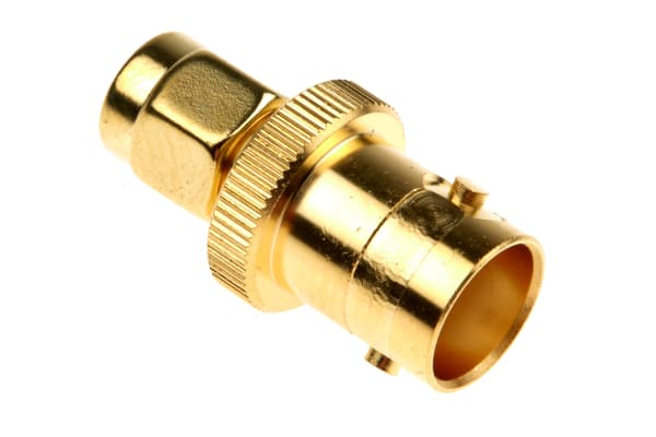 Product image for Straight 50Ω RF Adapter BNC Socket to SMA Plug 12.4GHz