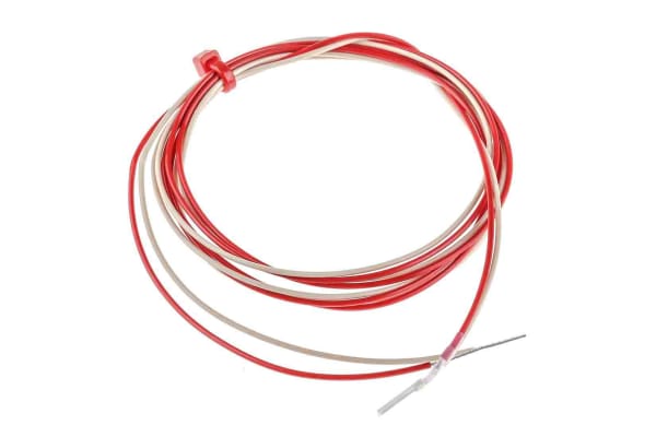 Product image for Pt1000 2x10 Class B 1000 mm leads, 7/0.2