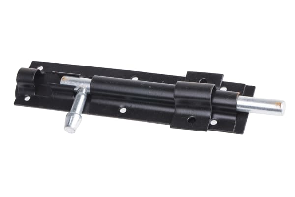 Product image for 150mm Black Straight Tower Bolt