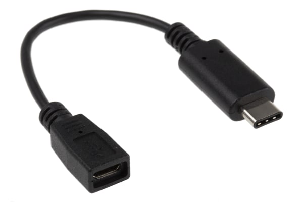 Product image for MICRO USB FEMALE TO TYPE C MALE 0.15MTR