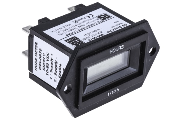 Product image for Digital Hours Run Meter 10-80Vdc