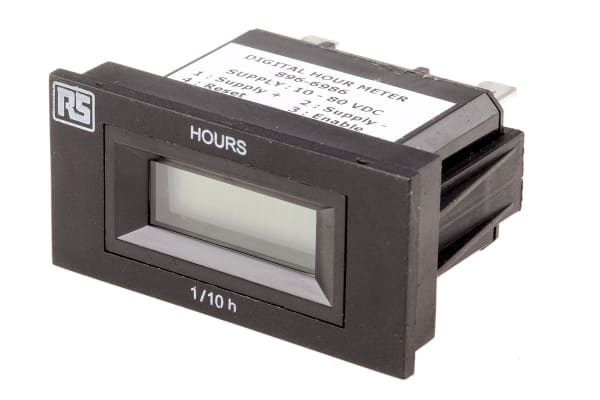 Product image for Digital Hours Run Meter 24x48mm 10-80Vdc