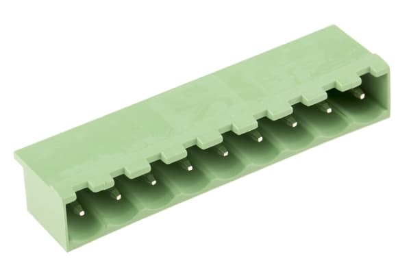 Product image for 5.08 PCB terminal block, vert header, 9P