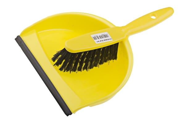 Product image for Soft Dustpan and Brush Set, Yellow