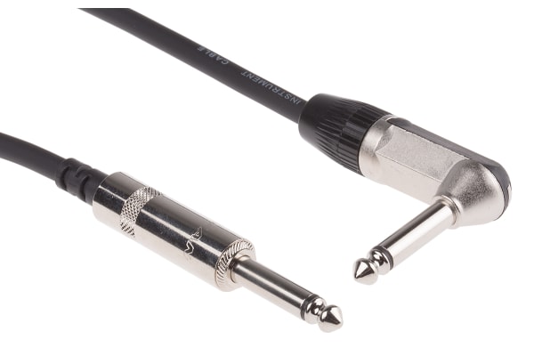 Product image for REAN 1/4 in Jack - Ang Jack Lead 3.05m