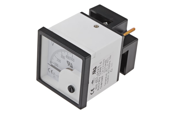 Product image for AC Voltmeter 48x48mm 90 deg scale 500V