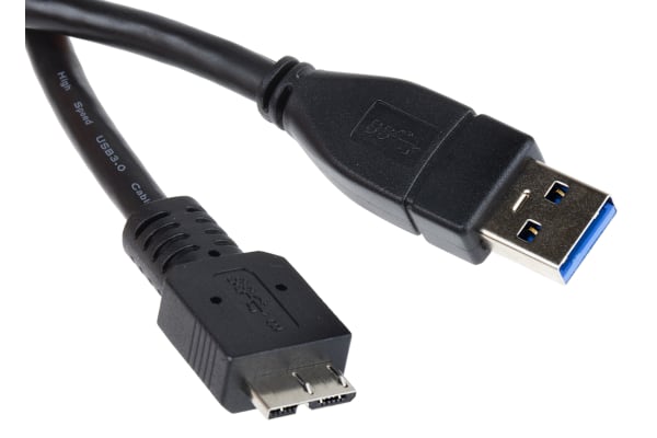 Product image for USB3 SUPERSPEED CABLE, A TO MICROB, 1M