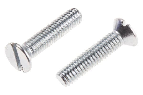 Product image for ZnPt stl slot csk head screw,M3.5x16mm