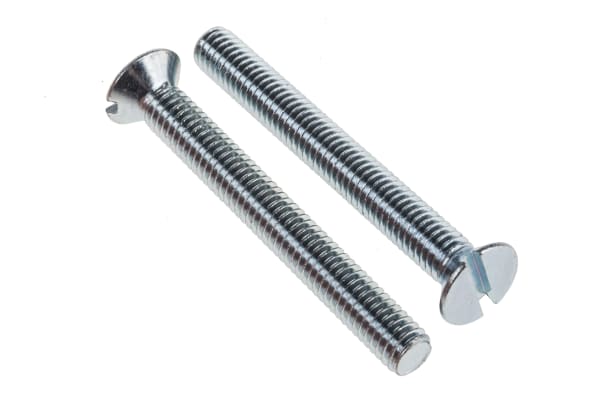 Product image for ZnPt stl slot csk head screw,M6x50mm