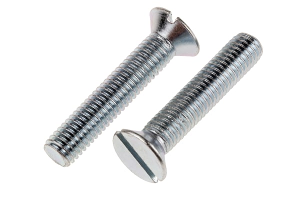 Product image for ZnPt stl slot csk head screw,M8x40mm