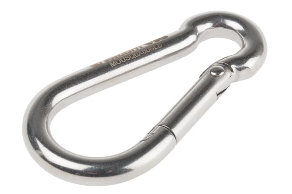 Product image for SLS CARABINER S.STEEL 60MM NO SCREW