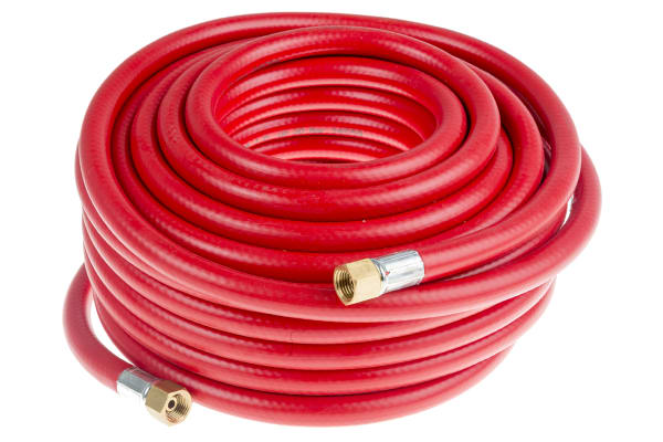 Product image for Air Hose, 6mm ID, 1/4" BSPT Unions, 15m