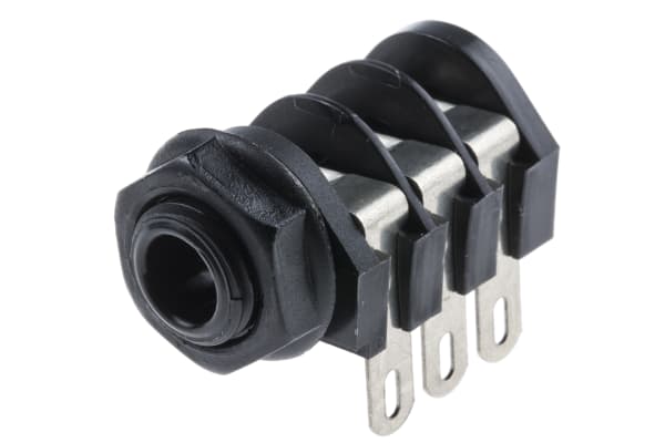 Product image for 1/4in STEREO JACK SOCKET BBB BLACK