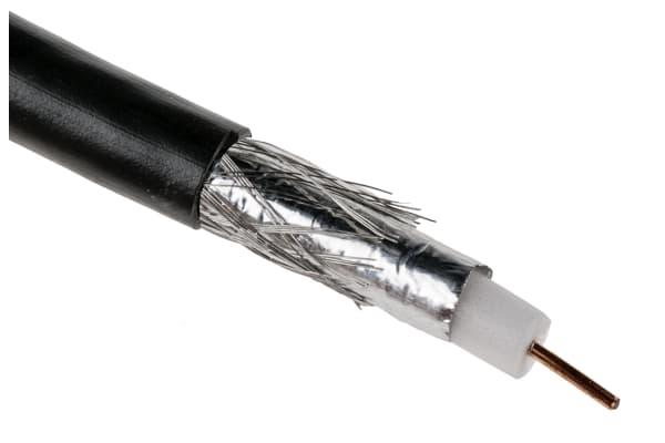 Product image for RG6 - Black - SATELLITE CABLE 100M