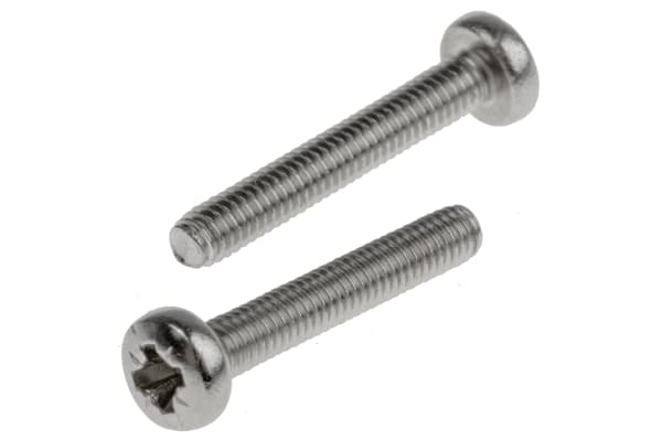 Product image for A2 s/steel cross pan head screw,M2.5x16