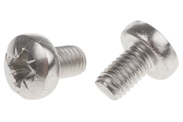 Product image for A2 s/steel cross pan head screw,M6x10mm