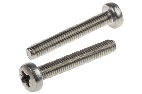 Product image for A2 S/STEEL CROSS PAN HEAD SCREW,M6X40MM