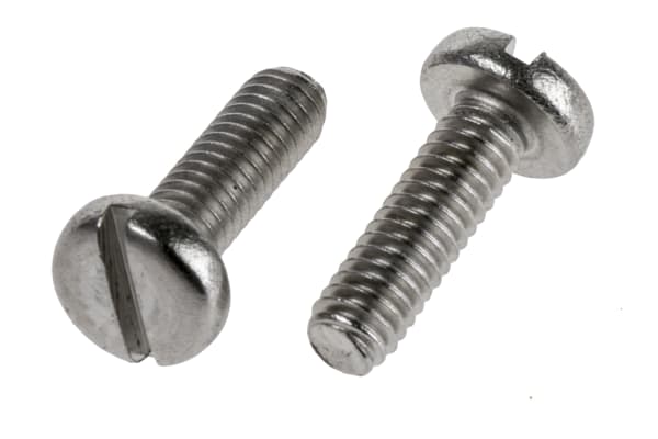 Product image for A2 S/STEEL SLOT PAN HEAD SCREW,M2.5X8MM