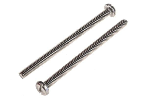 Product image for A2 s/steel slot pan head screw,M5x75mm