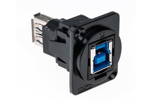 Product image for FT BLK METAL USB 3.0 B-A CSK XLR