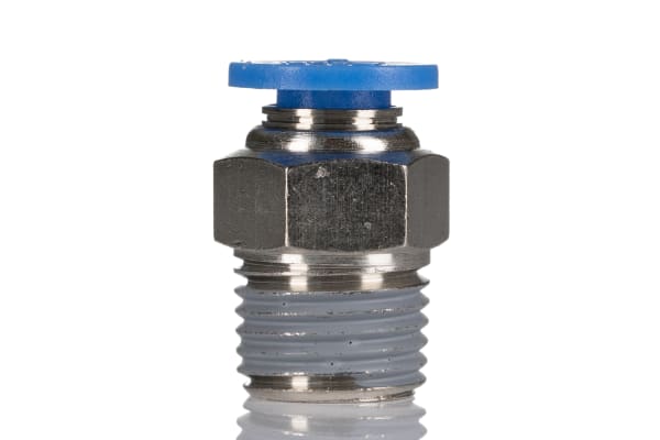 Product image for Straight Adaptor, R1/8 x 8 mm