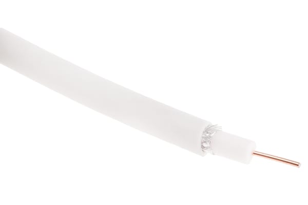 Product image for RG6 -White- SATELLITE CABLE 100M