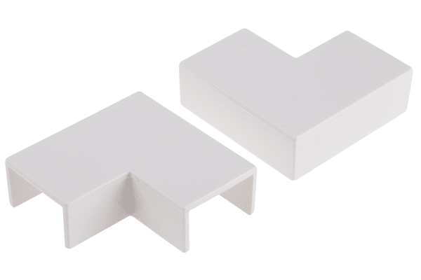 Product image for Wht PVC flat angle for 25x16mm trunking