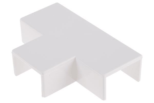 Product image for White PVC flat tee for 25x16mm trunking