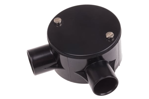 Product image for Black PVC angle box for conduit,20mm