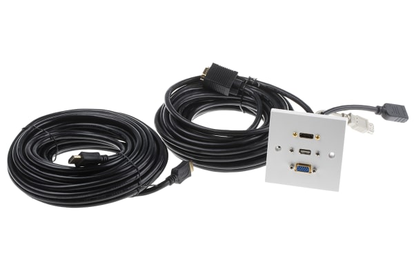 Product image for Single faceplate HDMI/SVGA/USB stub 10m