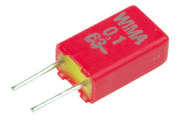 Product image for WIMA 100nF Polyester Capacitor PET 40 V ac, 63 V dc ±20%, Through Hole