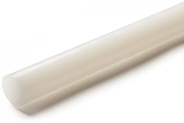 Product image for White polyethylene rod,1m L 80mm dia