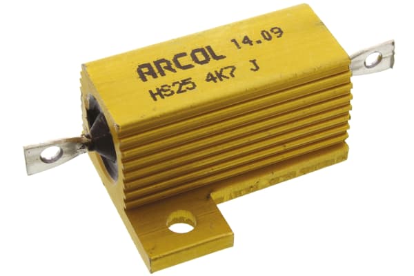 Product image for HS25 AL HOUSE WIREWOUND RESISTOR,4K7 25W