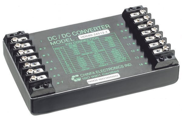 Product image for DC-DC CONVERTER,18-36V I/P,12V 5A O/P