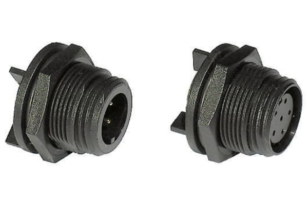 Product image for Rear Panel Mounting plug shell 3 way