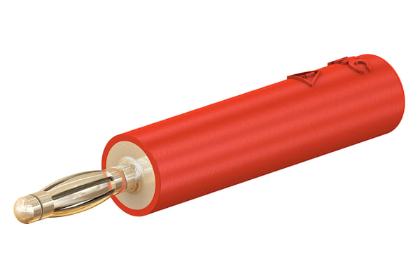 Product image for Red gold plated adaptor,2mmplug/4mmskt