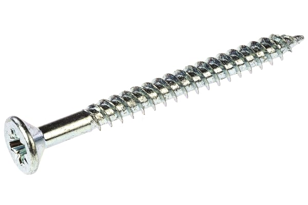 Product image for 2 thread csk head woodscrew,No.6x1 1/2in