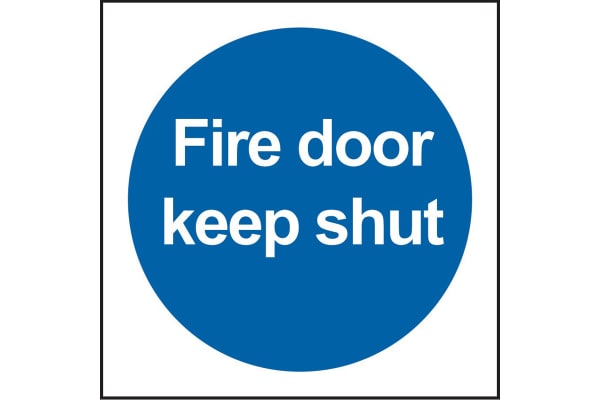 Product image for SAV label 'Fire door...shut',100x100mm