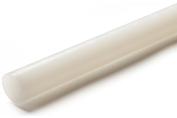 Product image for White polyethylene rod,1m L 30mm dia