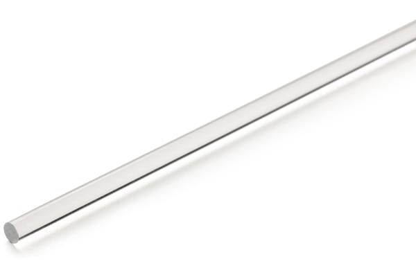 Product image for Clear extruded acrylic rod,1m L 25mm dia