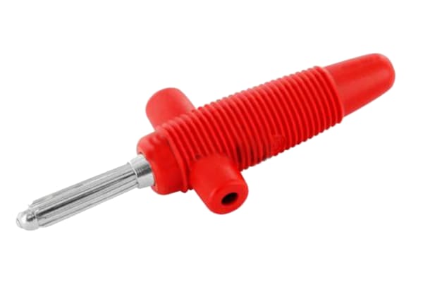 Product image for Red touchproof bunch pin plug,4mm