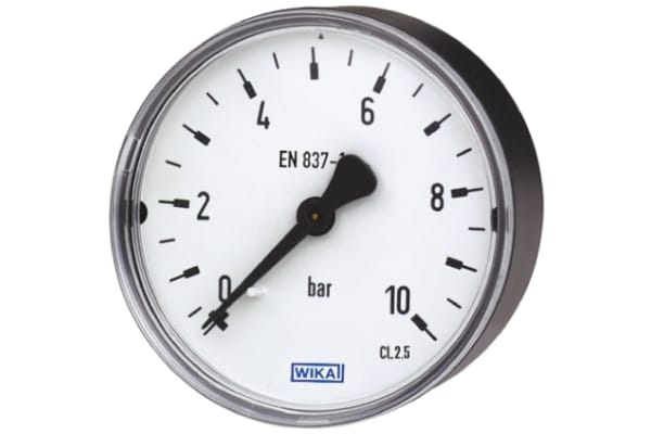 Product image for RS PRO Panel Mount Pressure Gauge Back Entry 4bar, Connection Size G 1/8