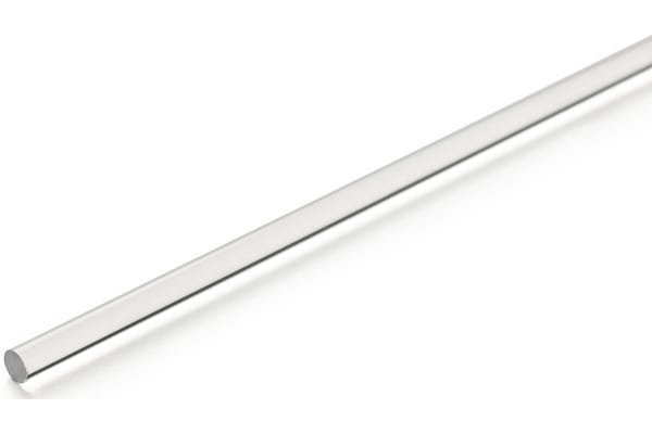 Product image for Clear cast acrylic rod,1m L 50mm dia